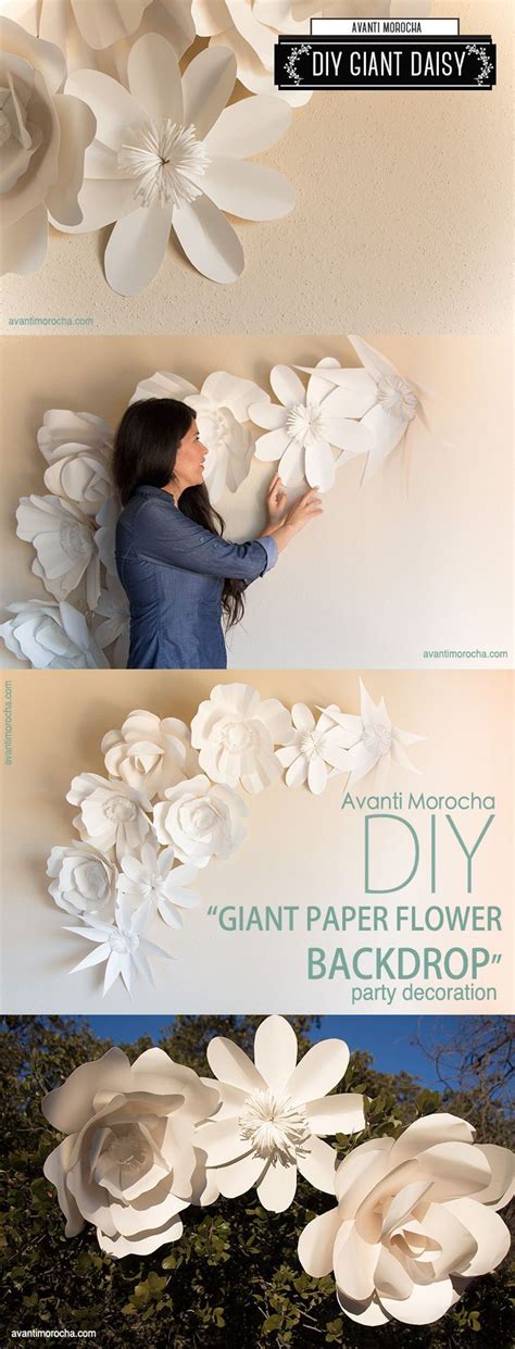When planning my november 2015 wedding, i looked for fun alternatives to traditional fresh flower centerpieces. DIY " Giant Paper Flower Backdrop" Weddings, event decor ...