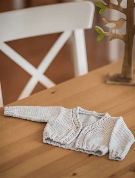 Free Knitting Pattern For A Baby Cardigan With Cables For Newborns