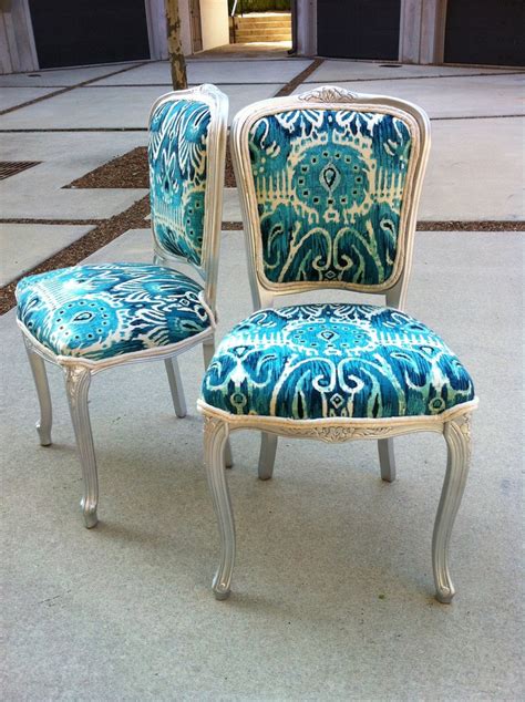 Jossandmain.com has been visited by 100k+ users in the past month Ikat French Louis XVI Dining Chairs, Pair Burlap ...