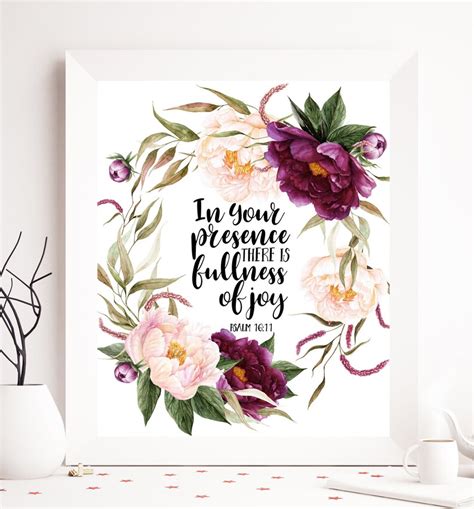 Psalm In Your Presence There Is Fullness Of Joy Etsy