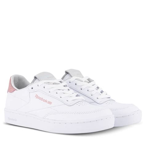 Reebok Club C Clean Womens White Smokey Rose Pure Grey Hype Dc