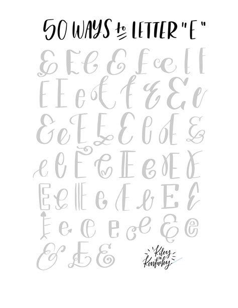 This is easy to confuse you still sometimes see this used, but now it's not considered a separate letter, just a way of writing a and e together, as in. 50 Ways to Draw An '"E" - Brush Lettering Practice + Free ...