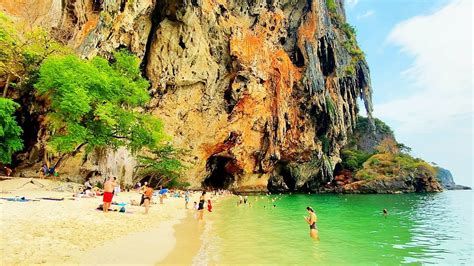 Krabi Thailand Best Beach Railay Beach And Phra Nang Cave Beach Day