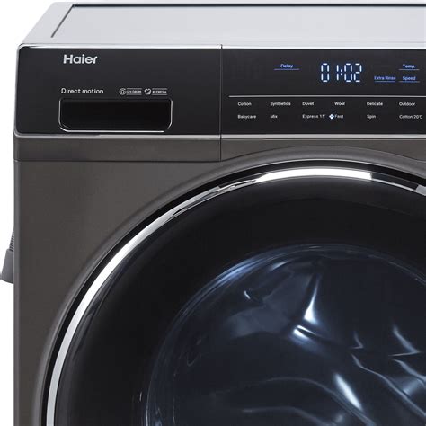 Haier Hwd80 B14979s Free Standing Washer Dryer 8kg 1400 Rpm D Graphite