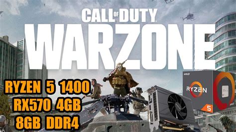 Call Of Duty Warzone Ryzen 5 1400 Rx570 4gb 8gb Ddr4 Youtube