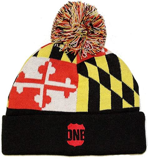 Route One Apparel Maryland Knit Beanie Cap Full Maryland Flag With