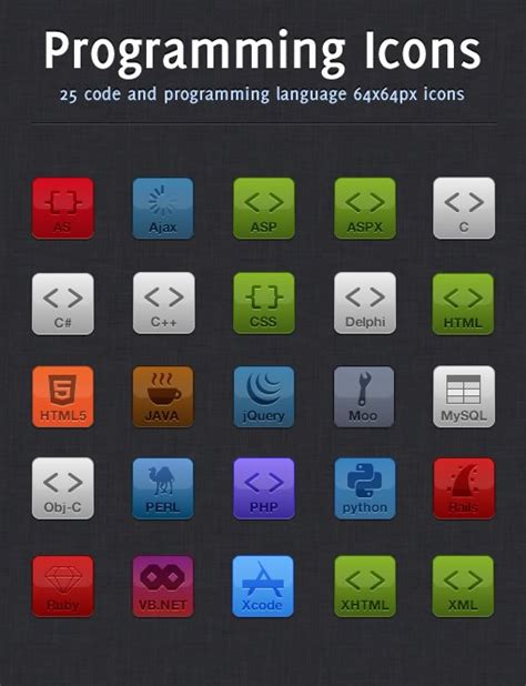 Code And Programming Icons Medialoot