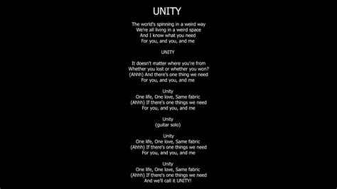 Unity Lyric Video Youtube