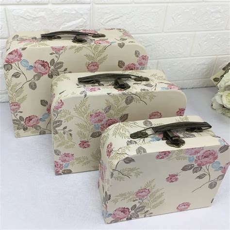 Guangdong Manufacture Decorative Cardboard Mini Suitcase For Wholesale