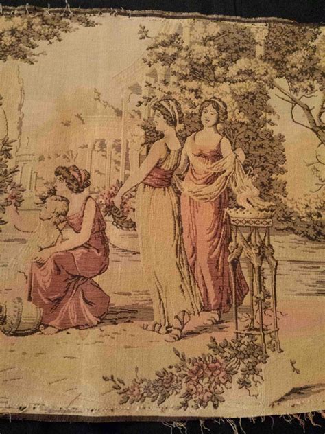 Antique Vintage Roman Greek Tapestry Made In France Muses Etsy