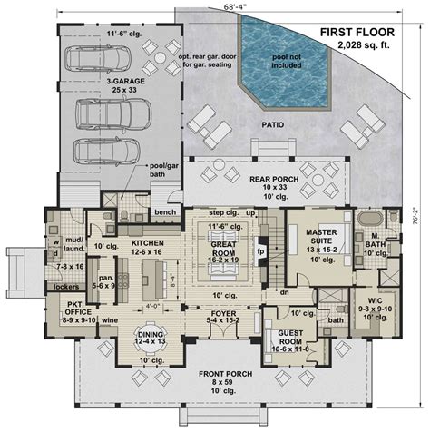 Modern Farmhouse Plan 2743 Square Feet 4 Bedrooms 45 Bathrooms