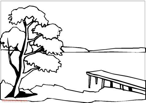 Lake Coloring Pages For Kids