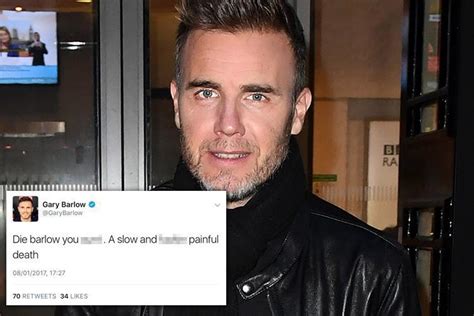 gary barlow s twitter account hacked by cruel troll who tells him to him to ‘die a slow and
