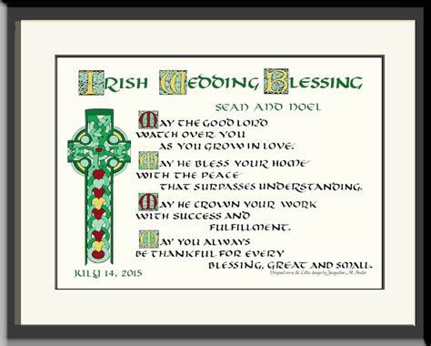 Irish Wedding Blessing Personalized Composed And Hand Etsy