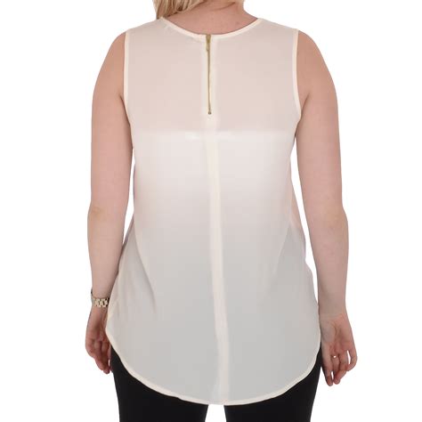 Next Womens Loose Chiffon Sleeveless Casual Vest Shirt Blouse Top Ebay