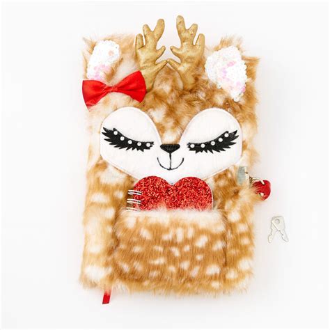 Noelle The Deer Furry Lock Diary Red Claires