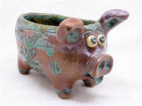 Handmade Ceramic Pig Ceramic Pig Bowl Handmade Bowlpottery