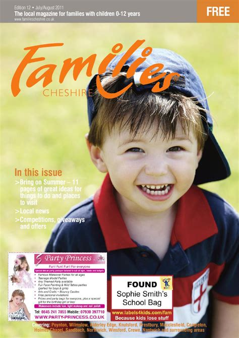 Families Cheshire Issue 12 Julyaug 2011 By Families Magazine Issuu