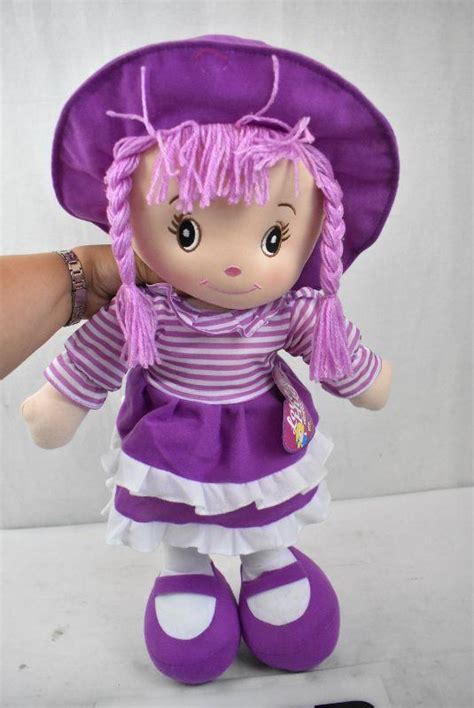 Love Hug Rag Doll For Girls 24 Soft Huggable Plush Doll Purple New