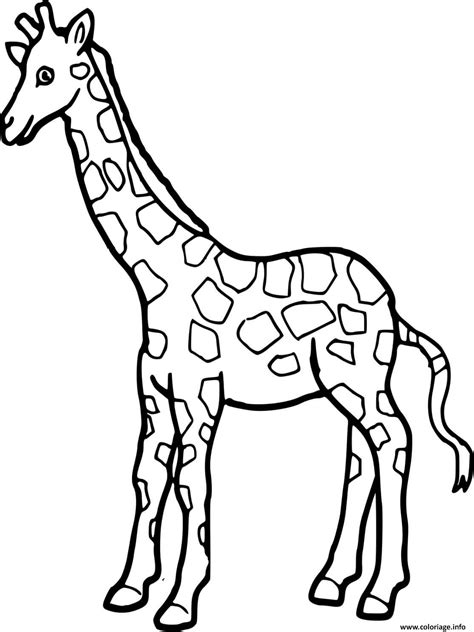 Coloriage Une Girafe A Colorier Dessin Girafe à Imprimer