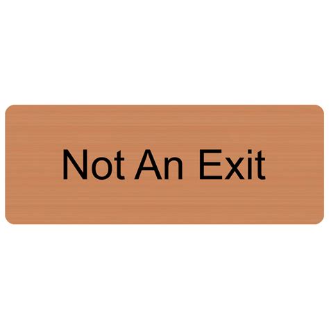 Not An Exit Engraved Sign Egre Blkoncpr Enter Exit Not An Exit