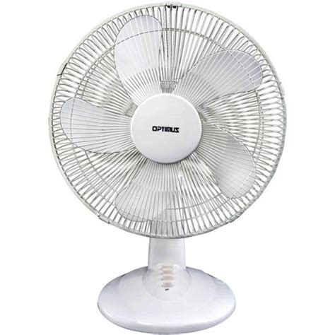 Optimus 97078880m 16 Oscillating Table Fan In White