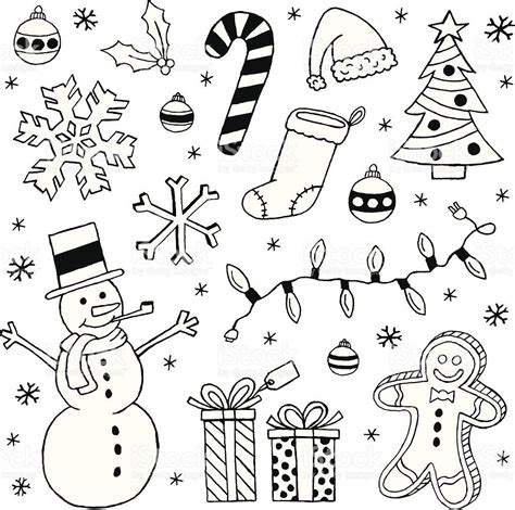 A Page Of Christmas And Winter Doodles Kaartje Maken Doodles Kerst