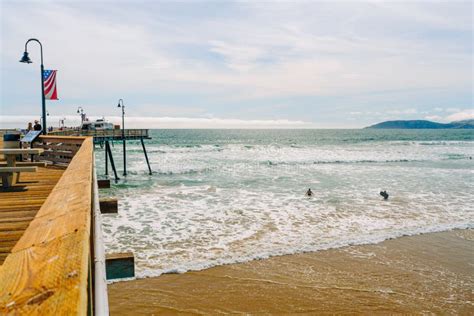 Pismo Beach Pier And Ocean View California Central Coast Stock Image