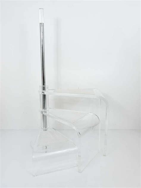 Hollywood Regency Lucite Library Plexi Stairs Italy 1970s At 1stdibs