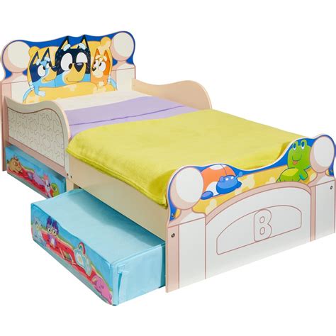 Bluey Kids Toddler Bed With Storage Drawers Big W