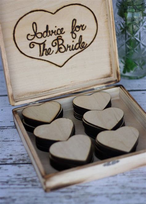 Bridal Shower Guest Book Rustic Wedding Advice Box By Braggingbags 4999 Bridal Shower Guest