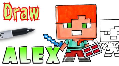 How To Draw Alex Minecraft Coloring Pages Youtube