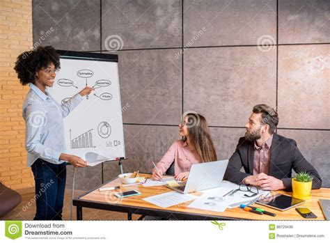 Coworkers Working Together Indoors Stock Photo Image Of Gadgets