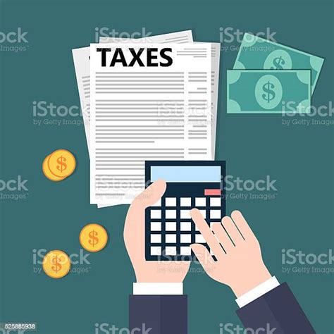 Calculating Taxes Stock Illustration Download Image Now Audit