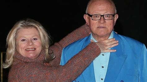 ken morley s wife pretends to throttle him as he arrives home after getting booted off cbb