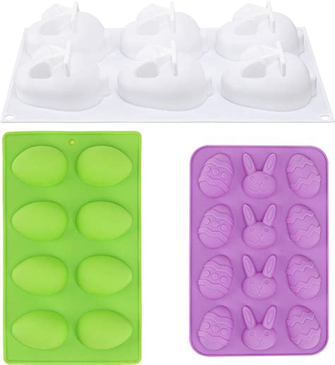 Easter Bunny Silicone Mold 3d Easter Rabbit Egg Shaped Chocolate Molds