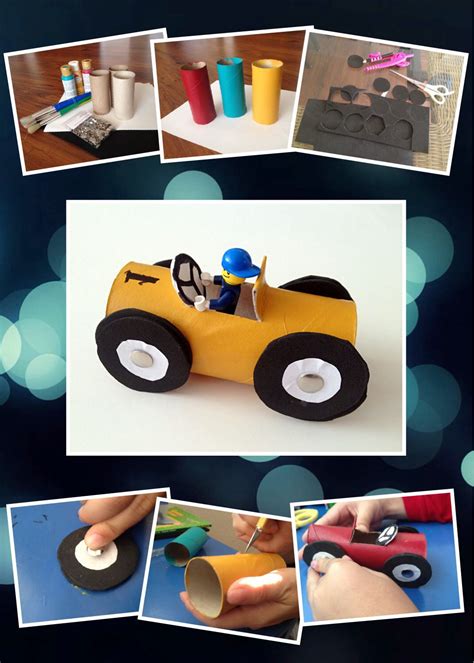 Kids Craft Toilet Paper Roll Race Car Crafts Arts And Crafts