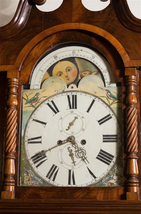 Lot Victorian Mahogany Tall Case Floor Clock