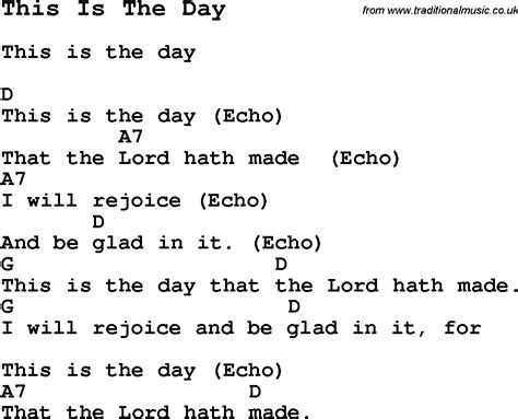 The The This Is The Day Lyrics Lyricswalls