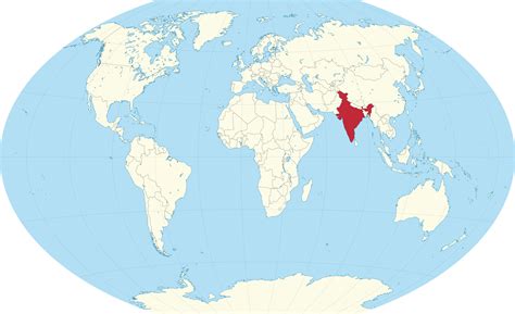 India Sulla Mappa Del Mondo Paesi Circostanti E Posizione Sulla Mappa