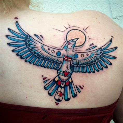 Thunderbird Native American Traditional Tattoo Beautiful Tatted