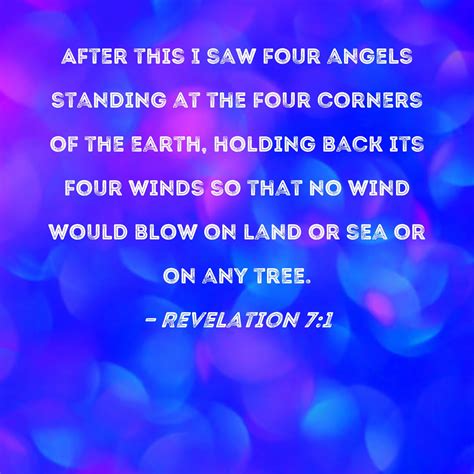 Revelation 71 After This I Saw Four Angels Standing At The Four