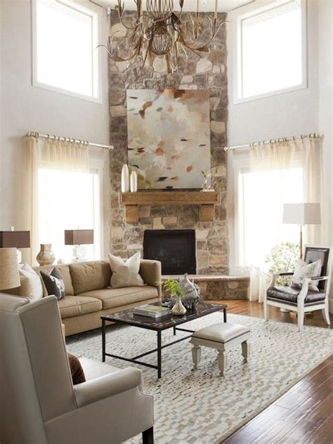 Forget when you first saw a fireplace. Alice Lane Home - living rooms - corner fireplace, living ...