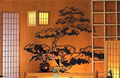 Vinyl Wall Art Decal Sticker Japanese Bonsai Tree By Stickerbrand