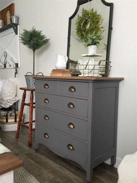 Charcoal Gray Dresser With A Sweet Little Note Farm Fresh Homestead