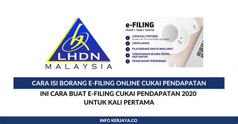 2018 p boranglembaga hasil dalam negeri malaysia borang nyata perkongsian di. Cara Isi Borang e-Filing Online Cukai Pendapatan LHDN ...