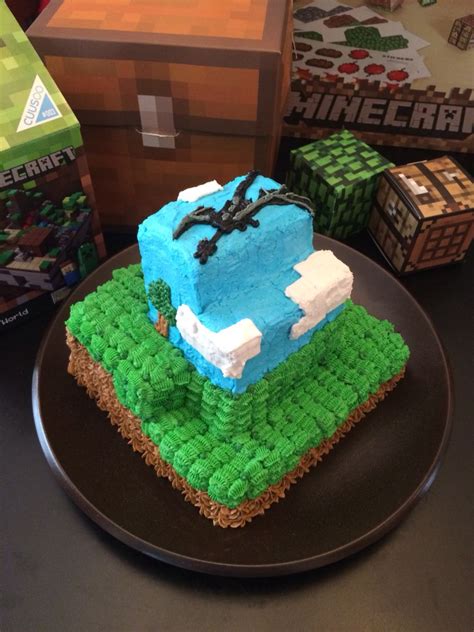 Minecraft Cake With Ender Dragon