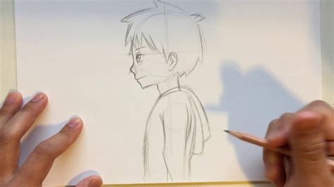 How To Draw Anime Male Head Side View Slow Narrated