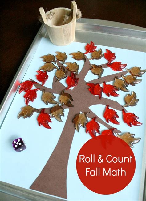Roll And Count Fall Leaves Math Activity Fantastic Fun And Learning