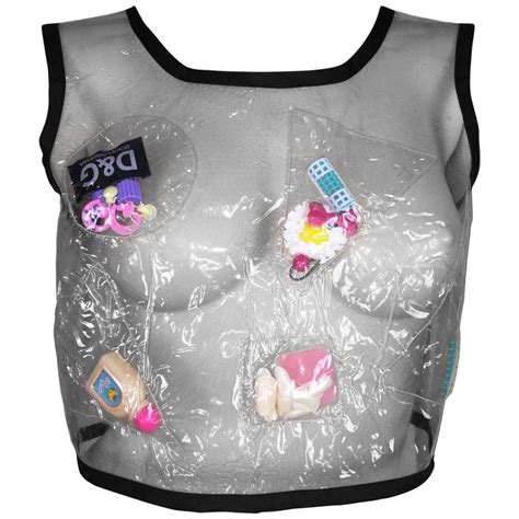 1990s Limited Edition Dandg Dolce And Gabbana Clear Plastic Barbie Novelty Top At 1stdibs